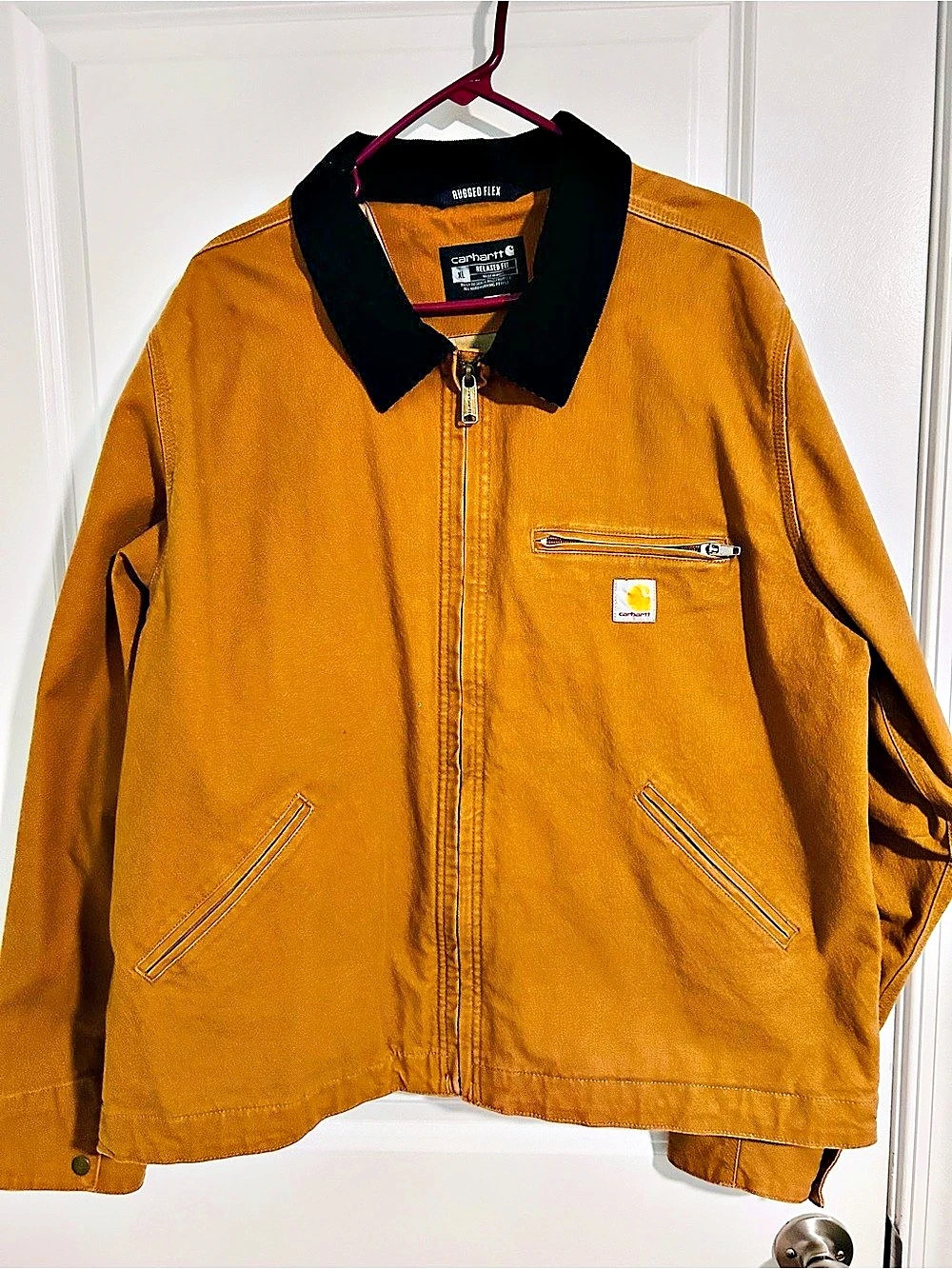 Carhartt Rugged Flex Relaxed Fit Duck Detroit Jacket Brown XL